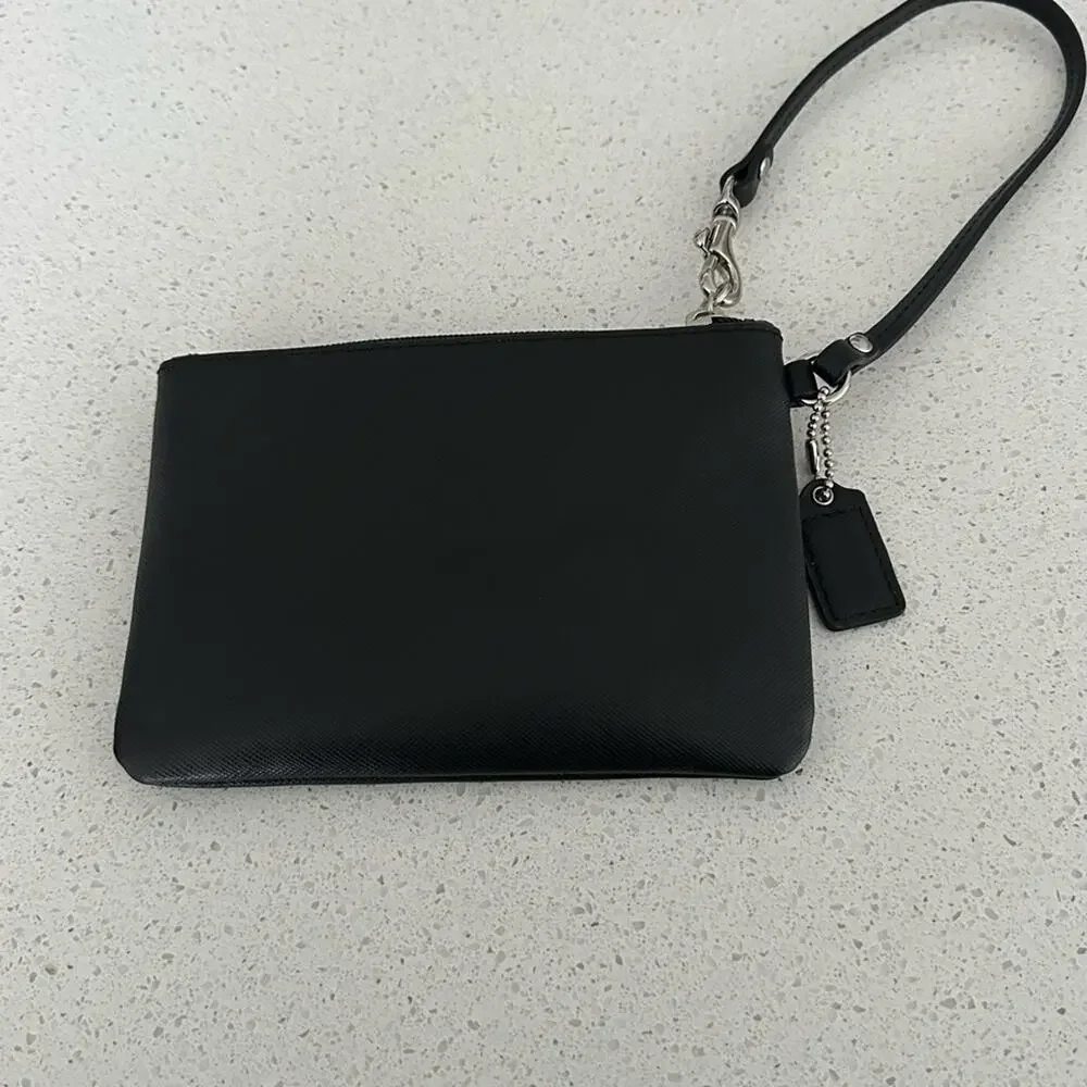 Coach black wristlet